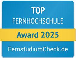 Auszeichnung Top Fernhochschule 2025 von FernstudiumCheck.de