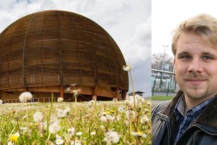 Christian Löffler und CERN-Gebäude