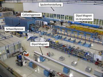 Blick ins CERN - Magnetherstellung