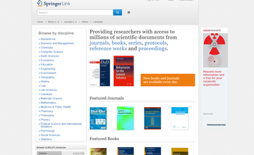 Springer Link Startseite