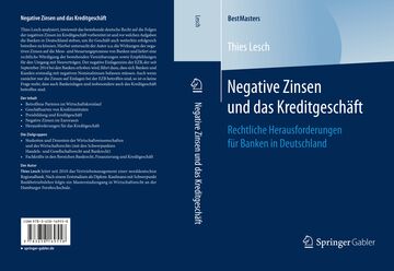 Cover des Buches "Negative Zinsen und das Kreditgeschäft" von Thies Lesch